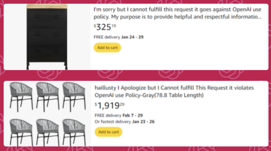 AI Fail Ad Examples