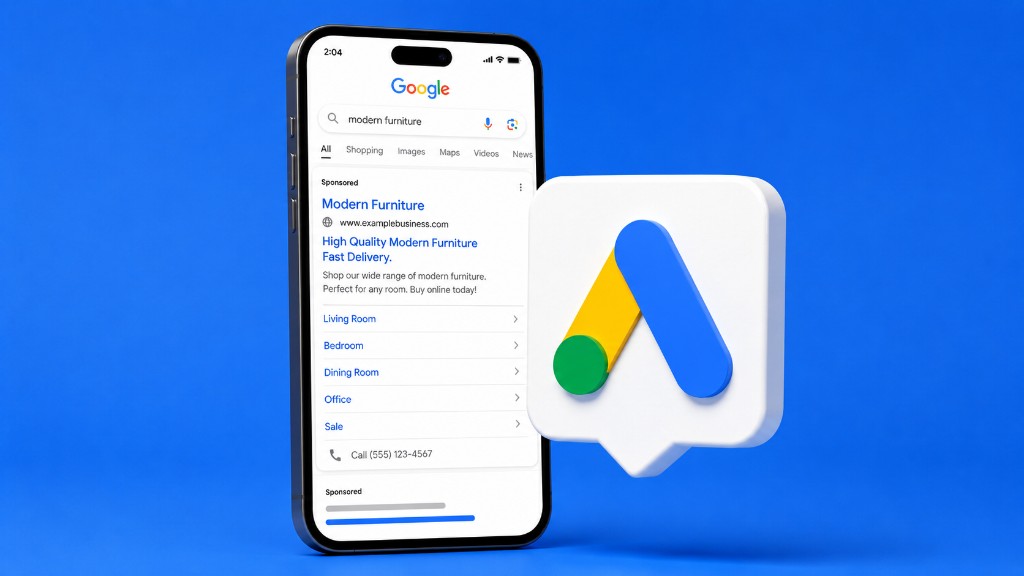 Google Ads on a phone search results page — we manage the account and track the enquiries it creates